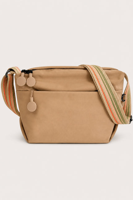 Sac banane de voyage femme en nylon multi-poches — variante 1 : Beige