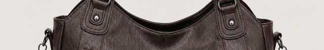 Sac cabas femme à deux compartiments en similicuir — vue de face sur fond gris clair