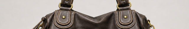 Sac cabas marron femme en polyuréthane avec bandoulière — vue de face sur fond gris clair