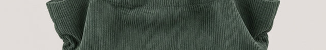 Tote bag femme en velours côtelé — vue de face sur fond gris clair