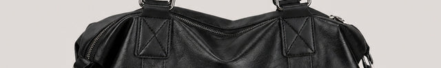 Grand sac cabas femme zippé avec bandoulière — vue de face sur fond gris clair