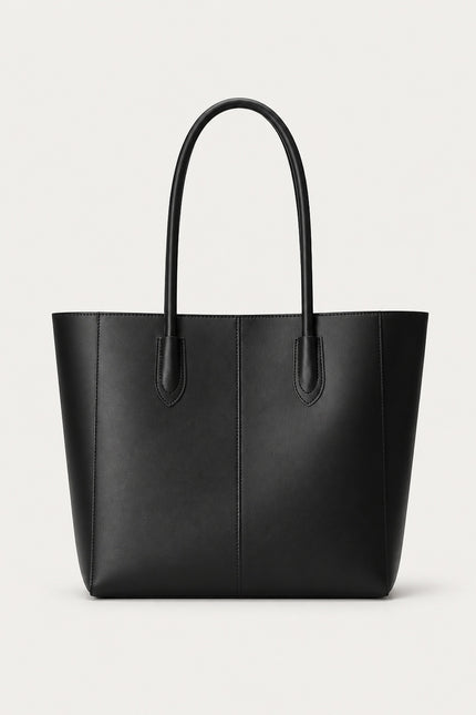 Grand sac cabas de cours femme avec pochette — variante 1 : Noir