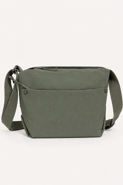Grand sac banane femme en nylon avec poches zippées — variante 1 : Vert