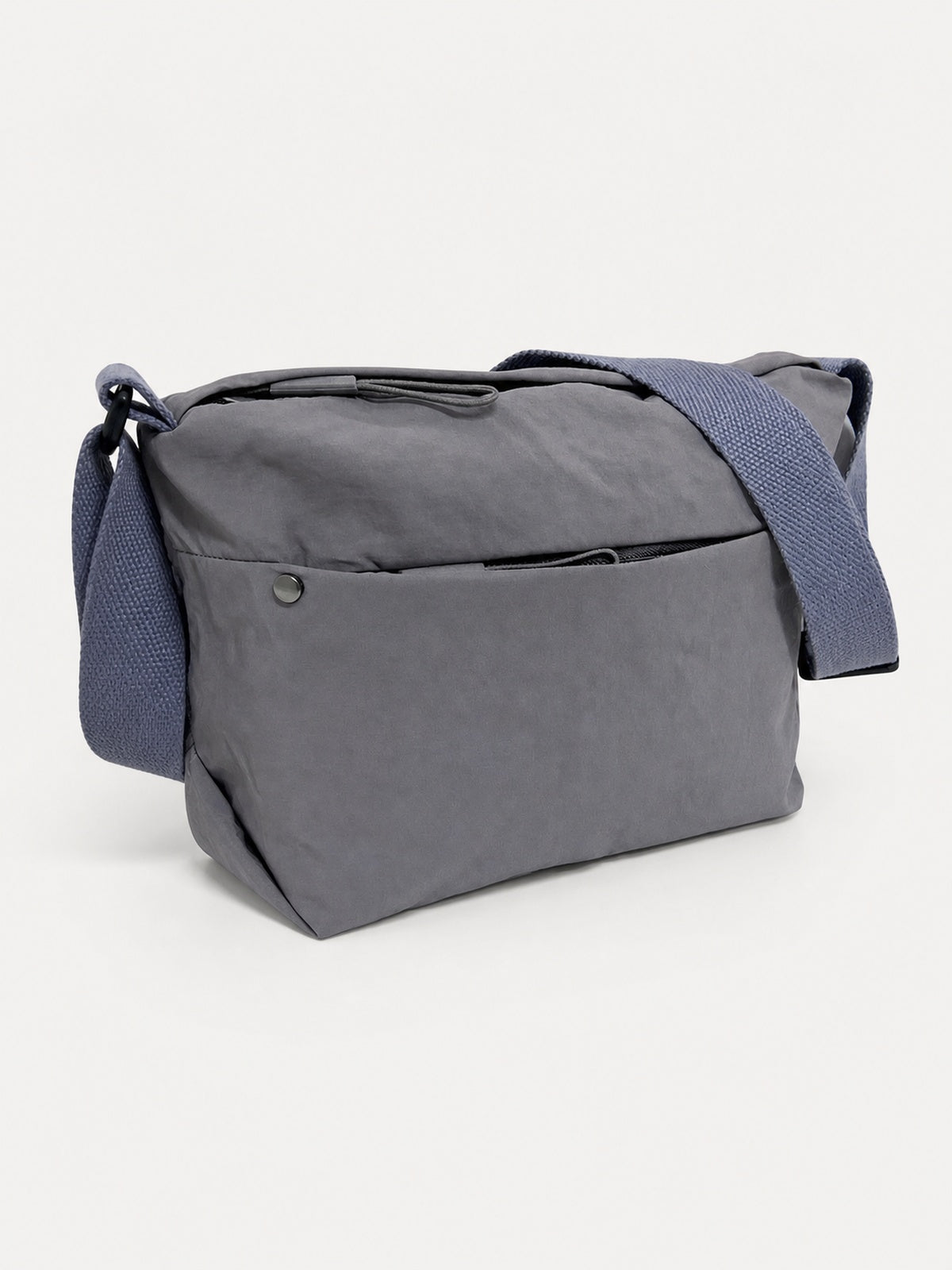 Grand sac banane femme en nylon avec poches zippées — variante 2 : Gris foncé