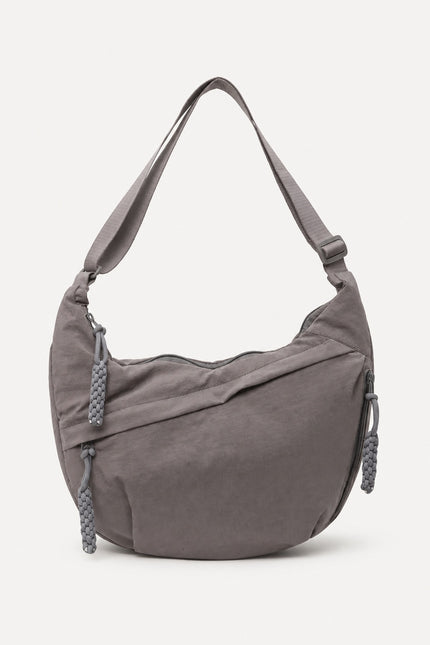 Grand sac banane femme en nylon multi-poches — variante 2 : Gris
