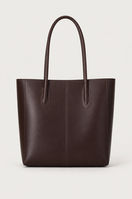 Grand sac cabas de cours femme avec pochette — variante 2 : Marron