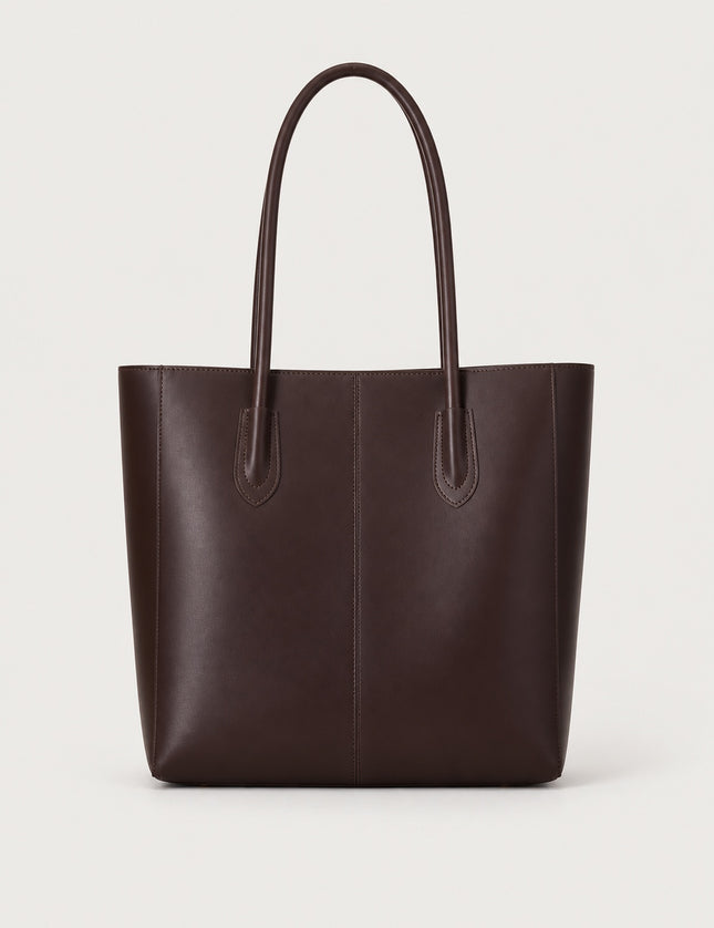 Grand sac cabas de cours femme avec pochette — variante 2 : Marron