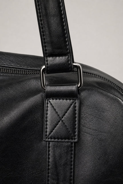 Grand sac cabas femme zippé avec bandoulière — détail rapproché du sac