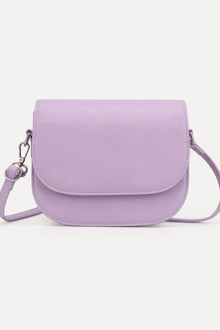 Petit sac bandoulière en similicuir à rabat — variante 3 : Lila