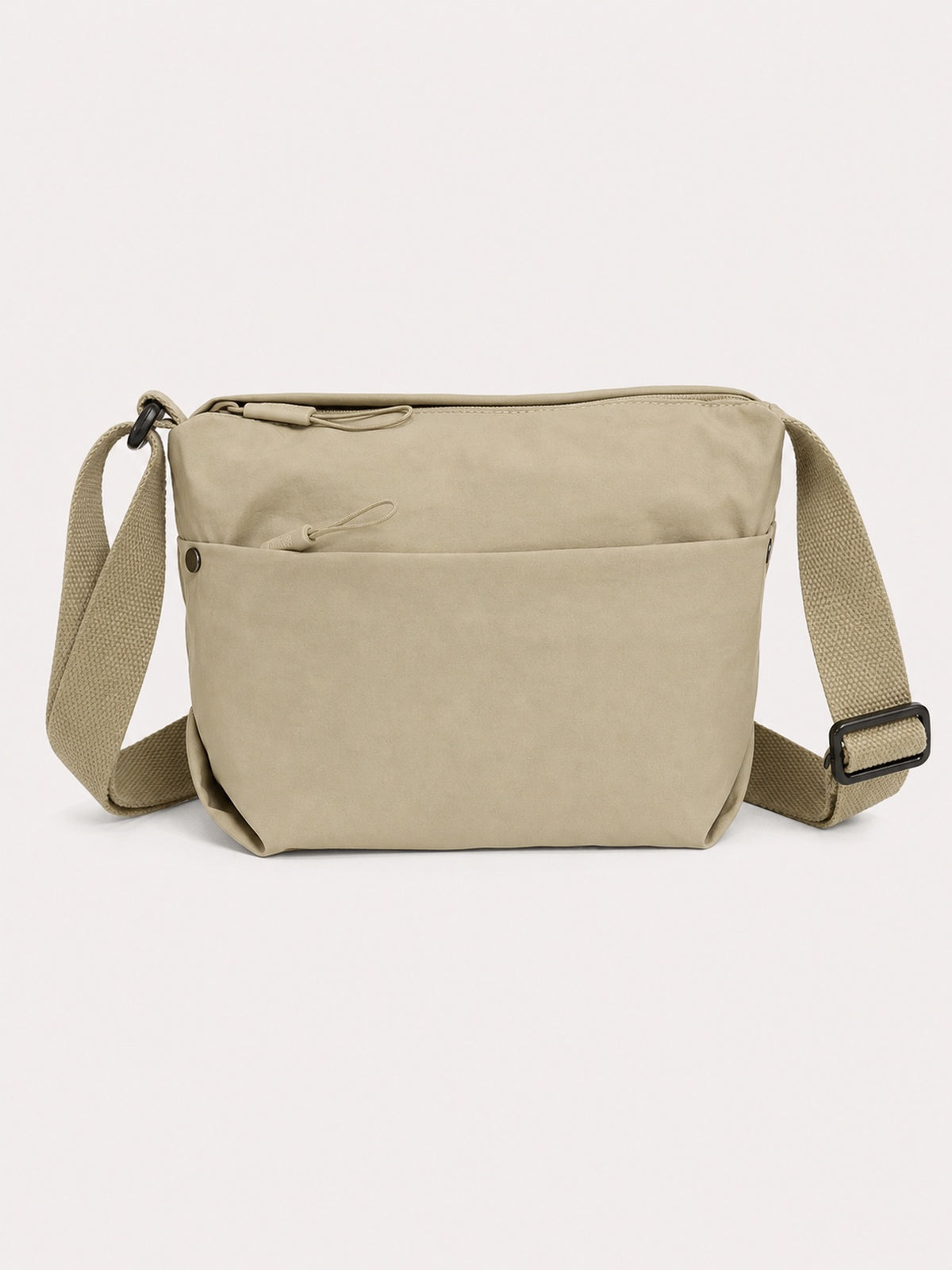 Grand sac banane femme en nylon avec poches zippées — variante 5 : Beige