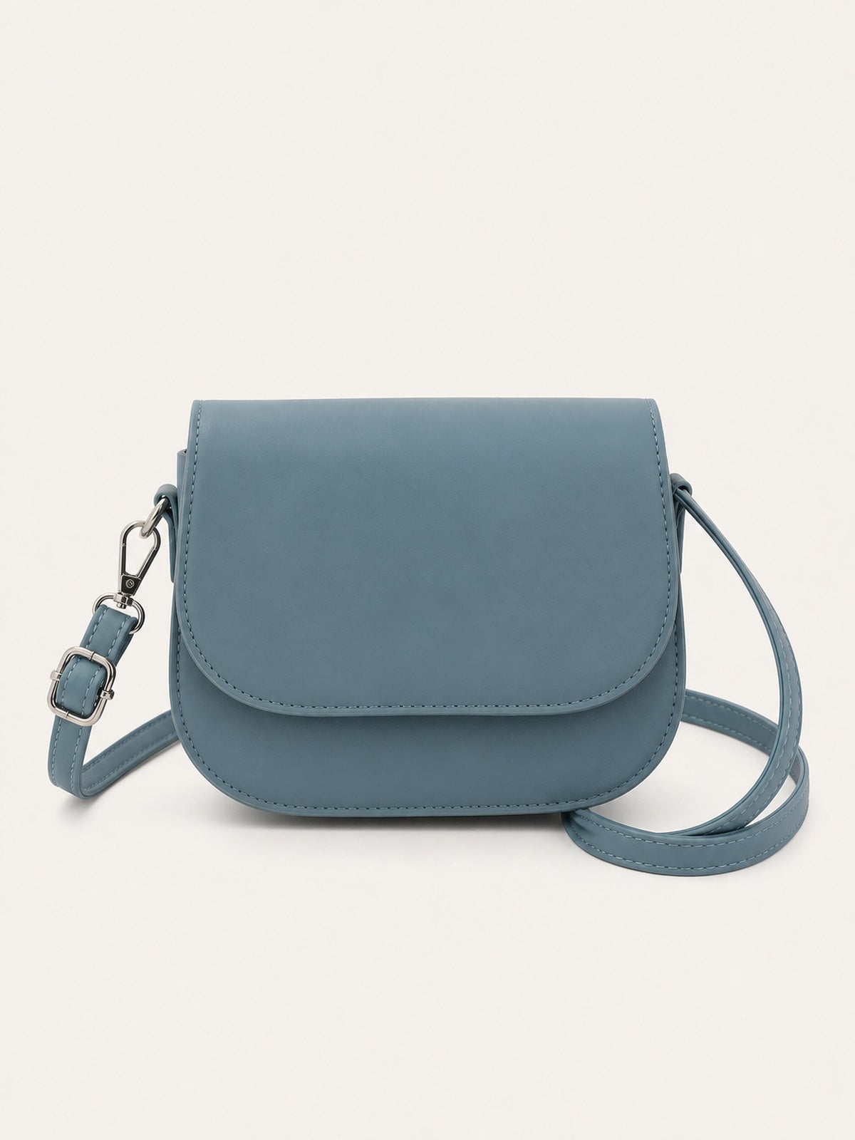 Petit sac bandoulière en similicuir à rabat — variante 5 : Bleu