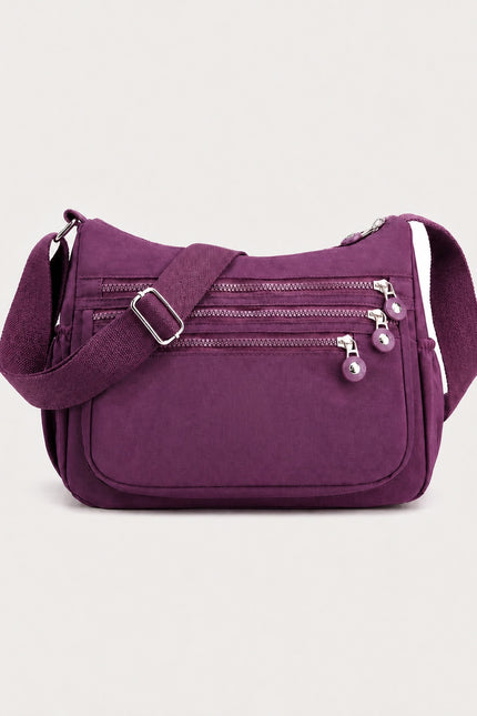 Sac bandoulière femme en tissu Oxford multi-poches — variante 5 : Violet