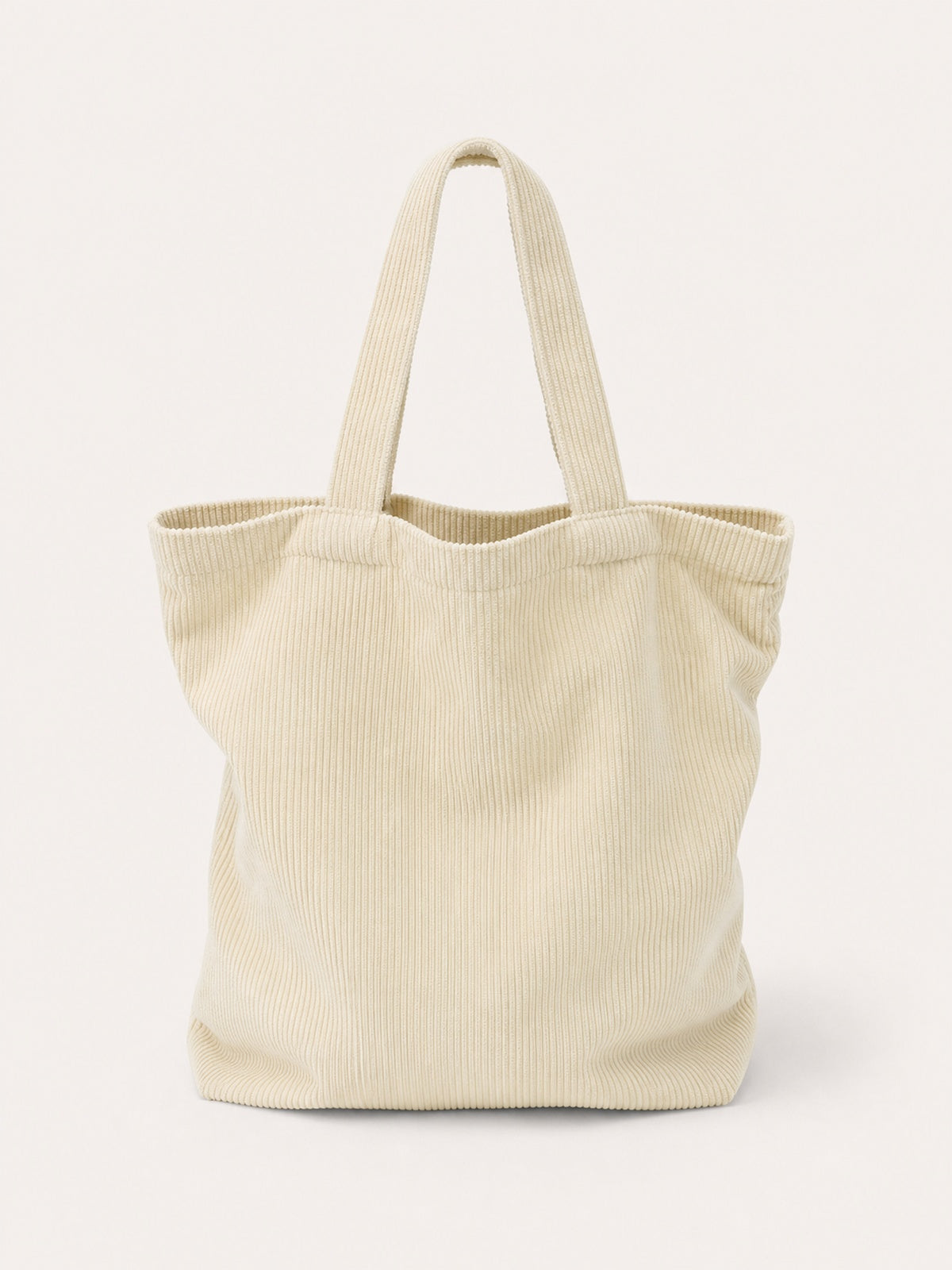 Tote bag femme en velours côtelé — variante 6 : Ivoire