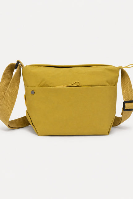 Grand sac banane femme en nylon avec poches zippées — variante 6 : Moutarde