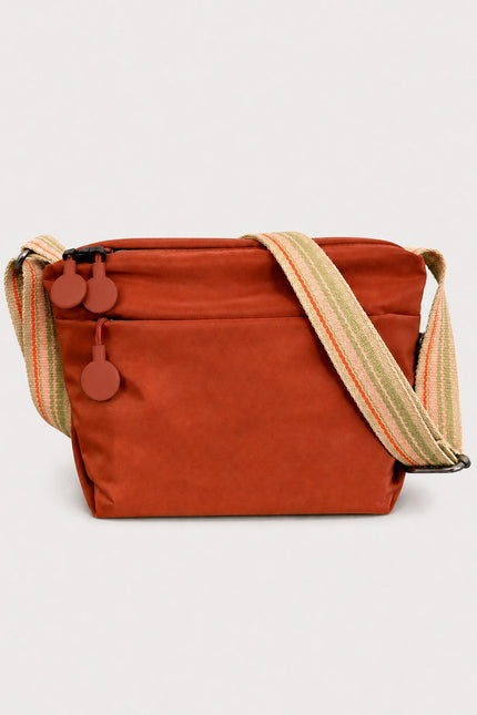 Sac banane de voyage femme en nylon multi-poches — variante 12 : Rouge foncé