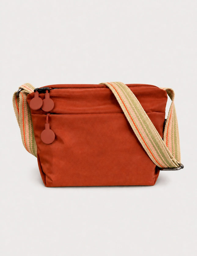 Sac banane de voyage femme en nylon multi-poches — variante 12 : Rouge foncé