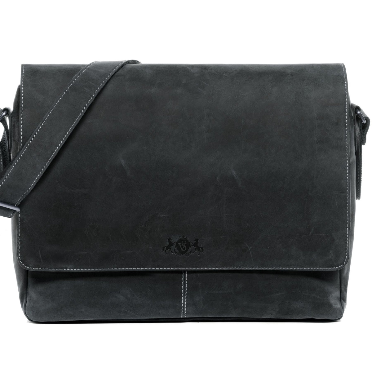 SID & VAIN Laptoptasche Leder Messenger Bag Leder XL SPENCER  29264