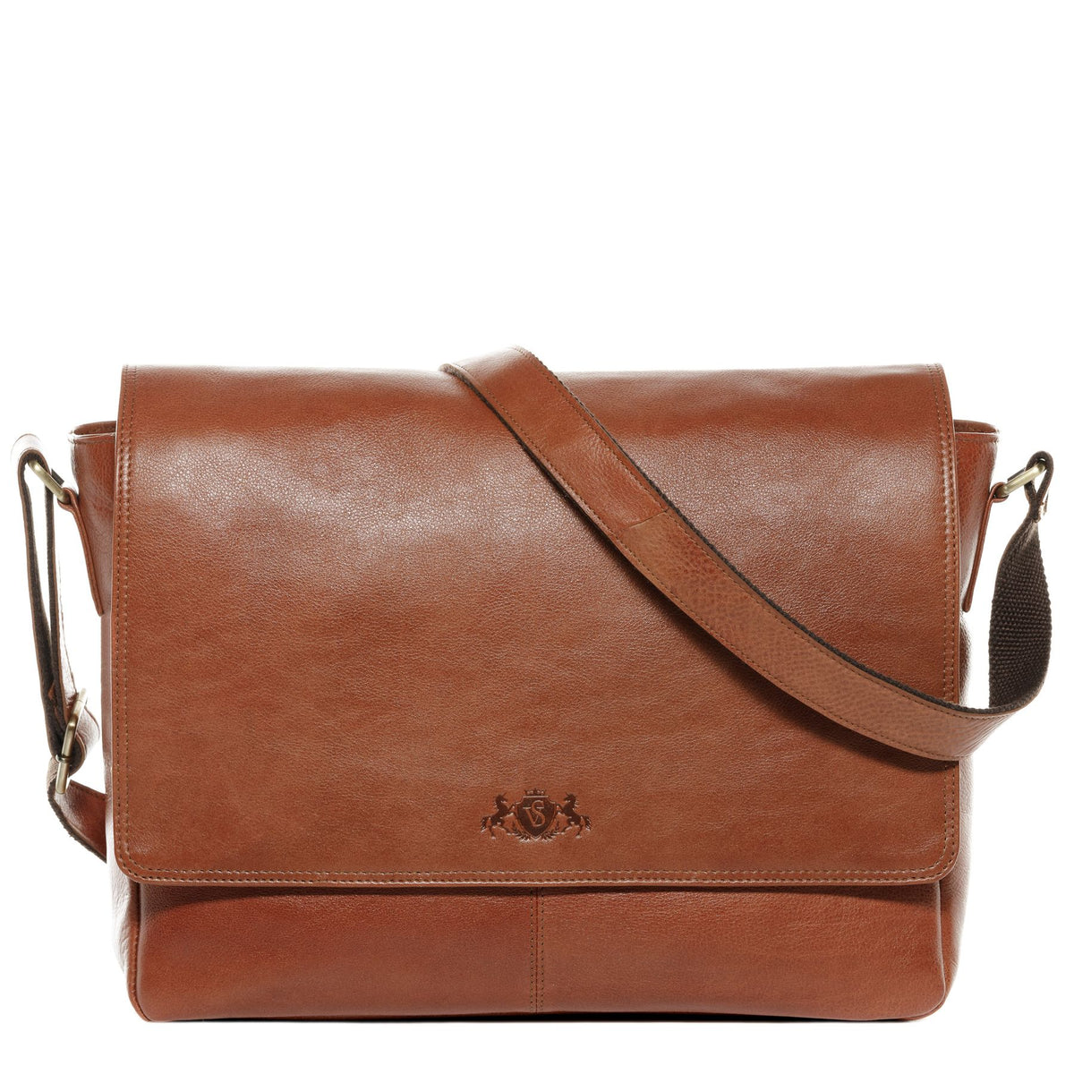 SID & VAIN Laptoptasche Leder Messenger Bag Leder XL SPENCER  29276