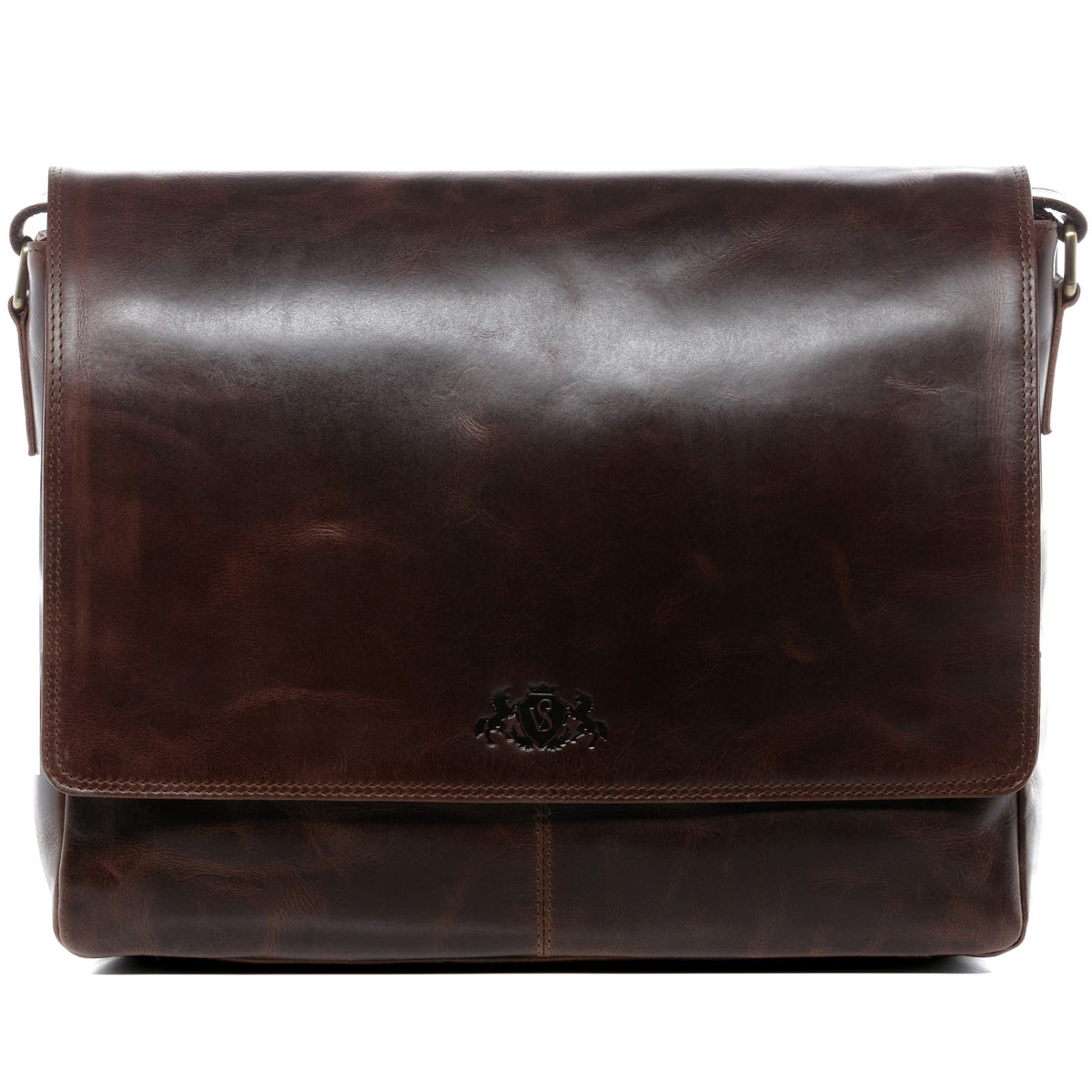 SID & VAIN Laptoptasche Leder Messenger Bag Leder XL SPENCER  29225