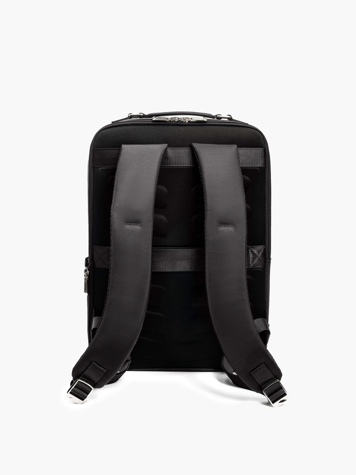 Aurean Paris - Explorer Light Backpack Back view of Explorer Light Backpack showing breathable mesh and trolley sleeve.