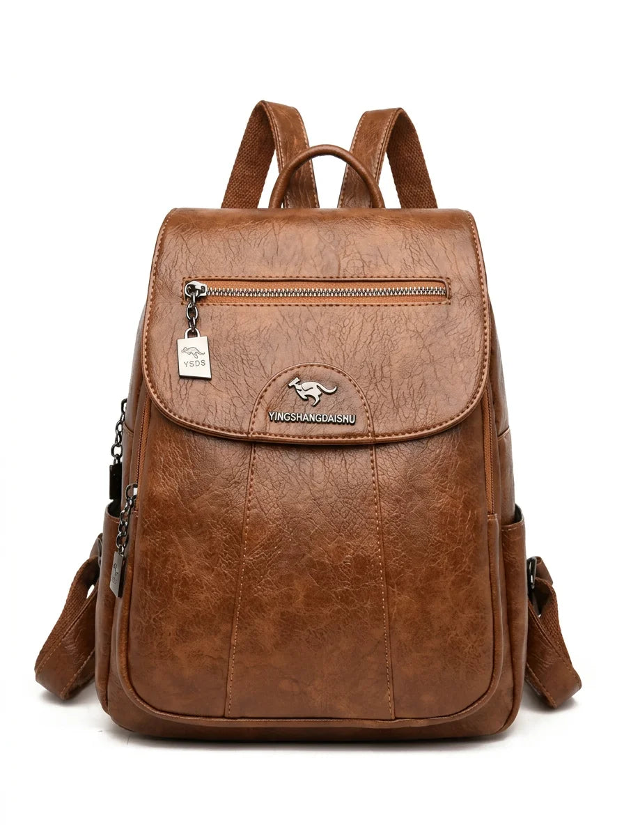 Sac à dos cuir femme élégant compact quotidien - Vue 1 - Sac