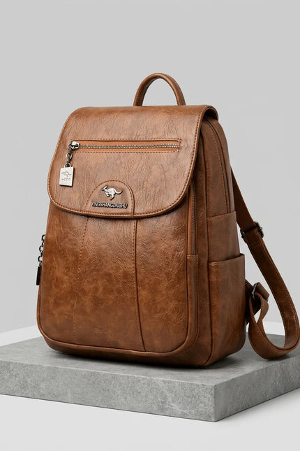 Sac à dos cuir femme élégant compact quotidien - Vue 2 - Sac