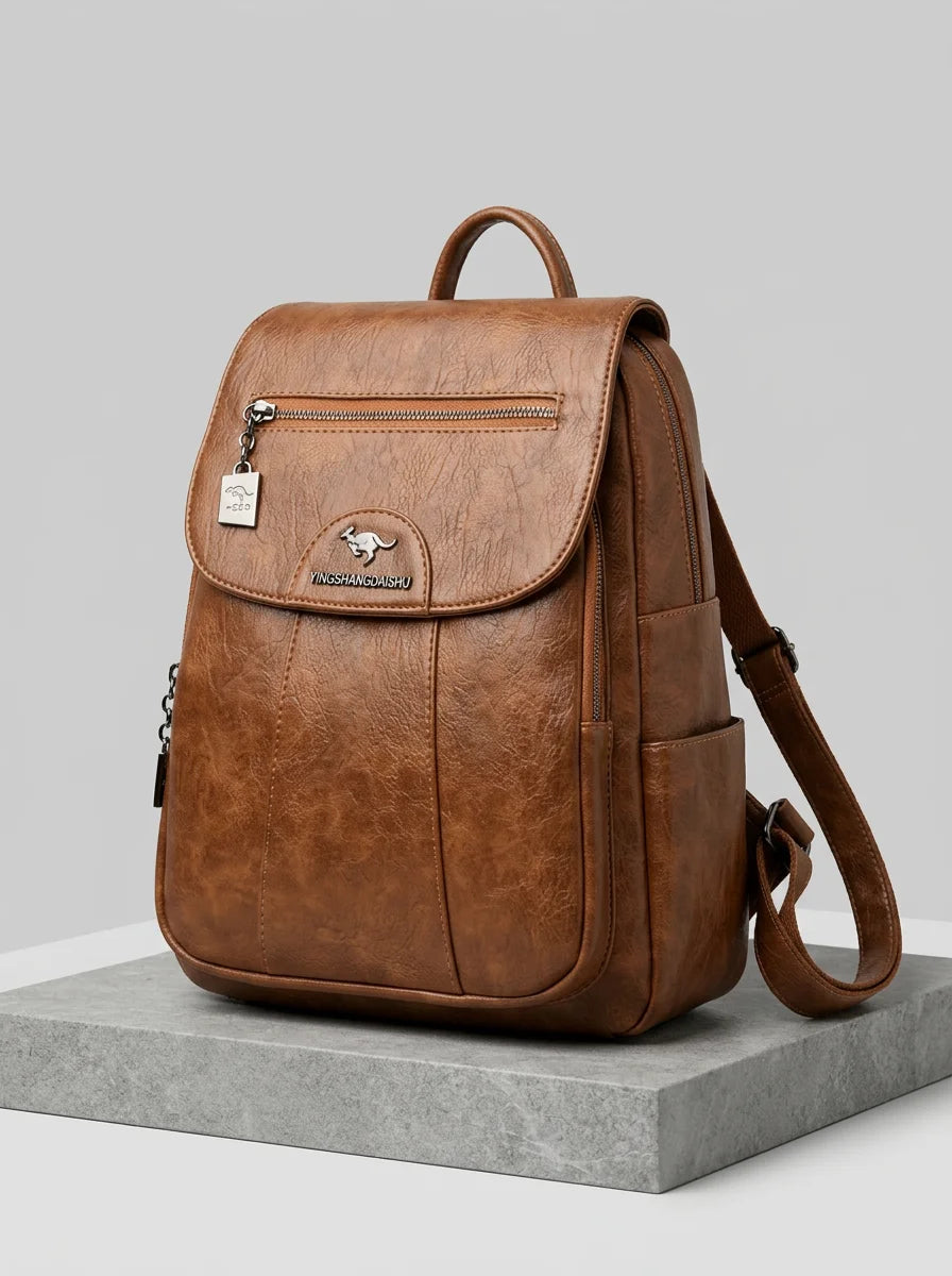 Sac à dos cuir femme élégant compact quotidien - Vue 2 - Sac