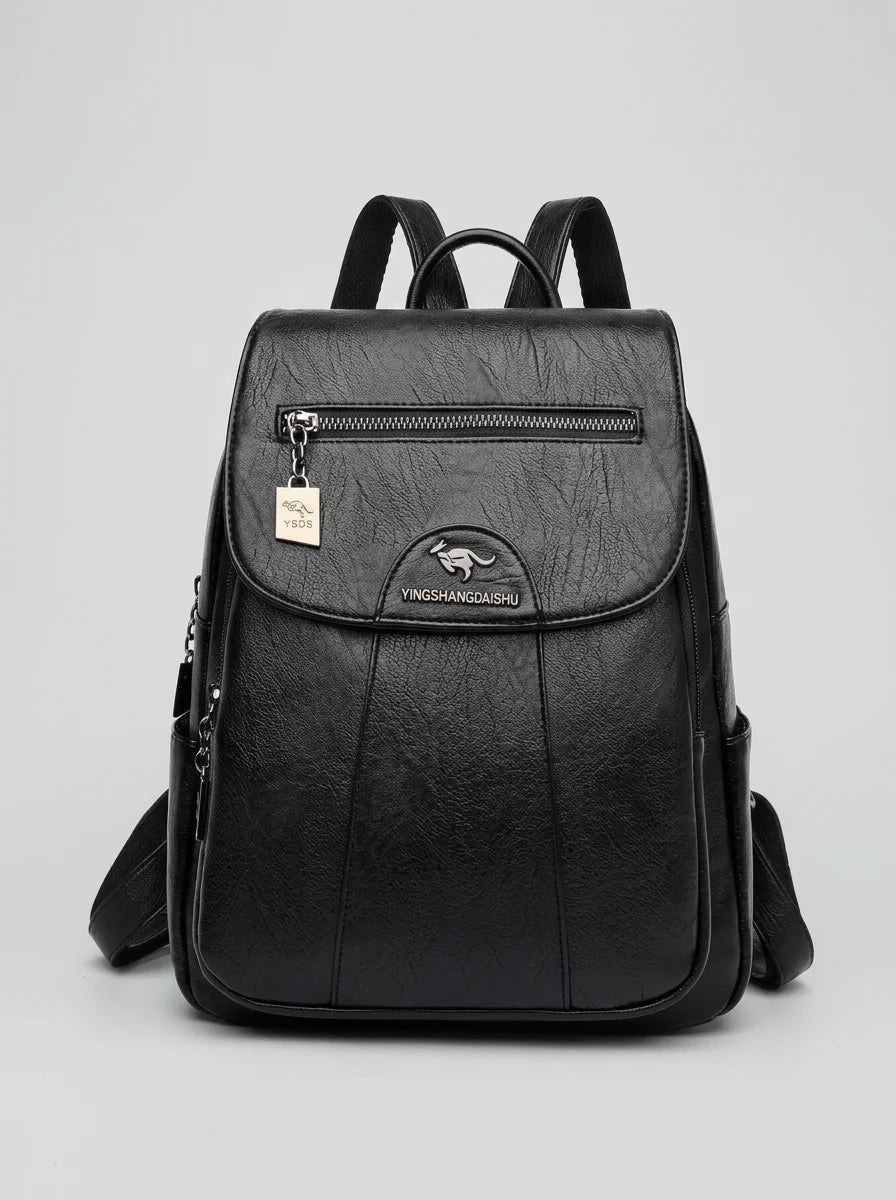 Sac à dos cuir femme élégant compact quotidien - Vue 3 - Sac