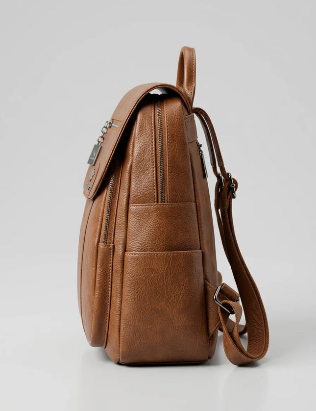Sac à dos cuir femme élégant compact quotidien - Vue 3 - Sac