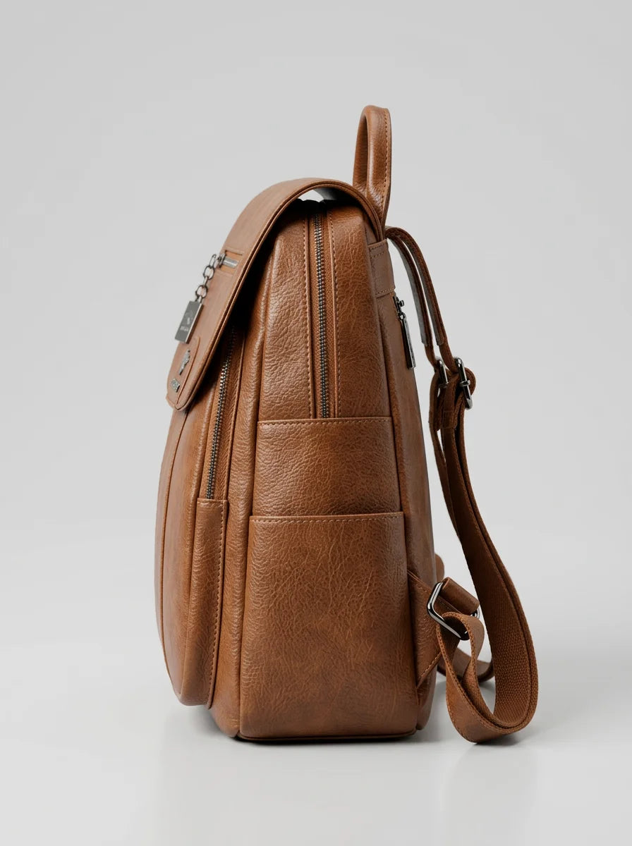 Sac à dos cuir femme élégant compact quotidien - Vue 3 - Sac