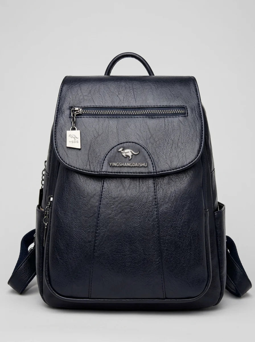 Sac à dos cuir femme élégant compact quotidien - Vue 4 - Sac