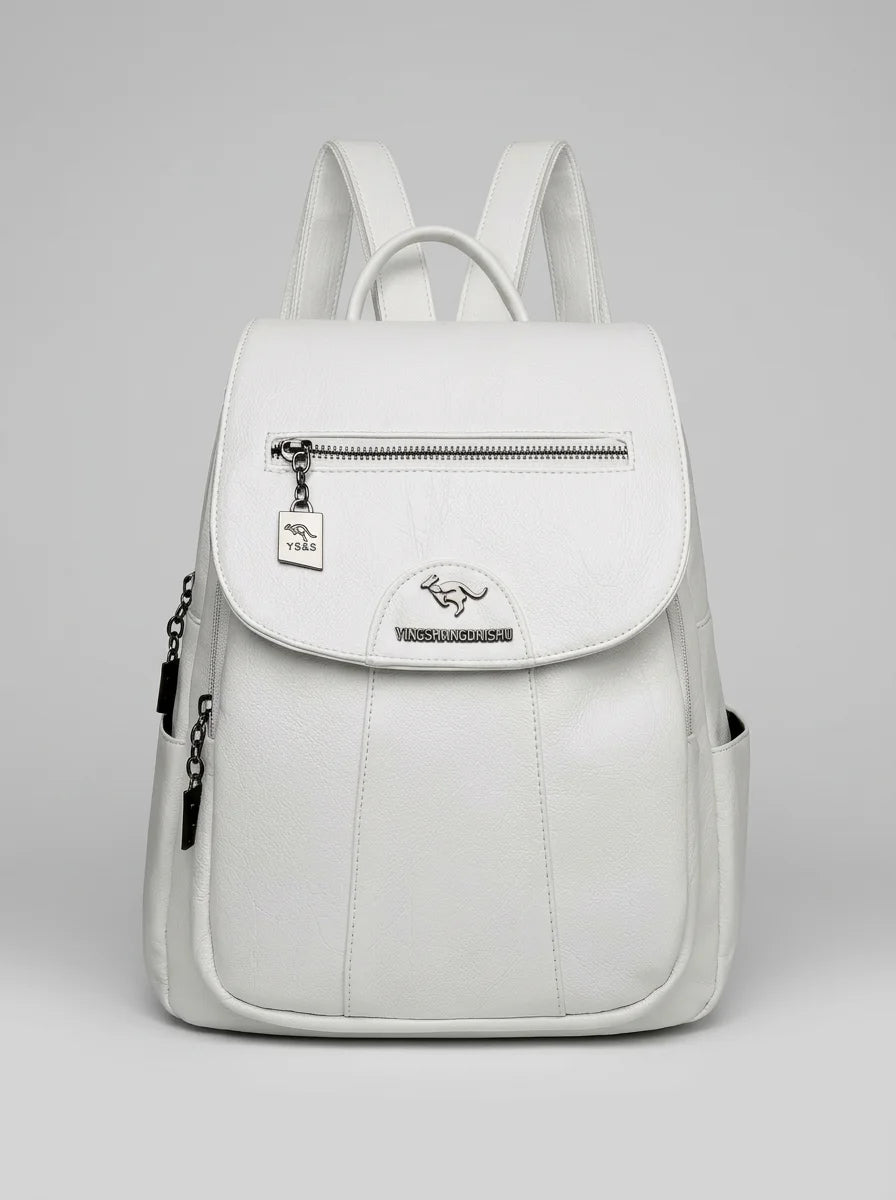 Sac à dos cuir femme élégant compact quotidien - Vue 5 - Sac