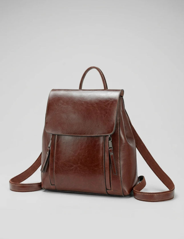 Sac à dos cuir femme élégant grande capacité - Vue 1 - Sac