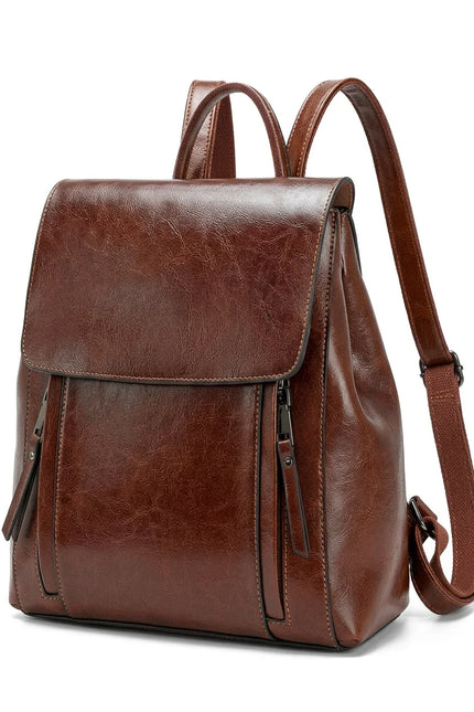 Sac à dos cuir femme élégant grande capacité - Vue 1 - Sac