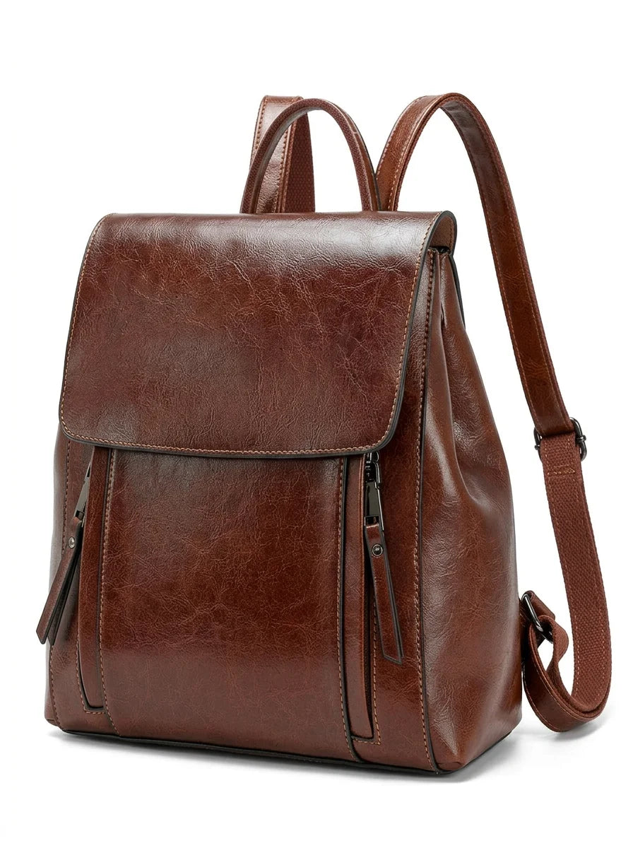 Sac à dos cuir femme élégant grande capacité - Vue 1 - Sac