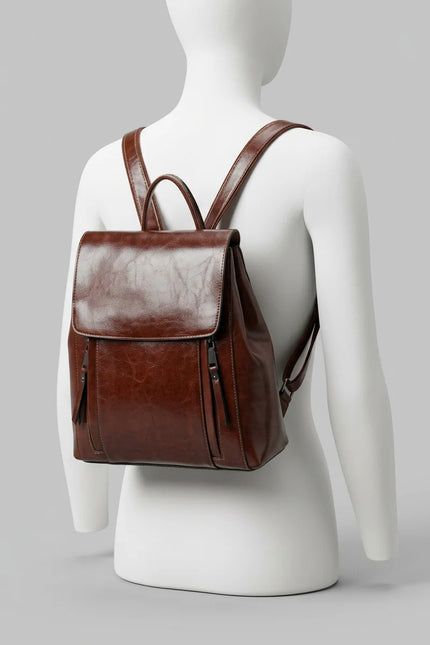 Sac à dos cuir femme élégant grande capacité - Vue 2 - Sac