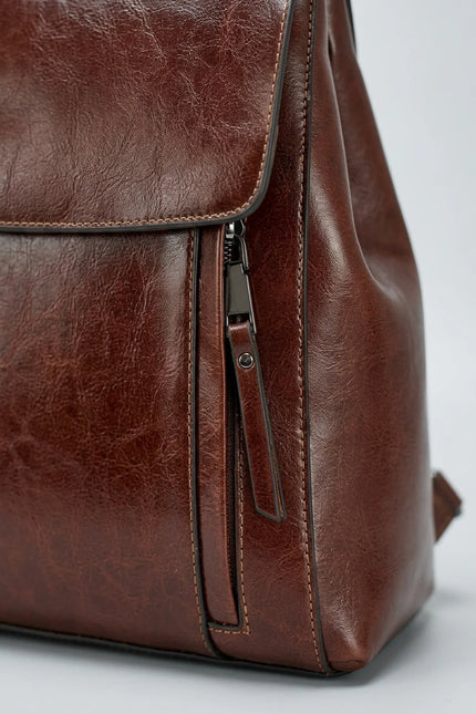 Sac à dos cuir femme élégant grande capacité - Vue 4 - Sac