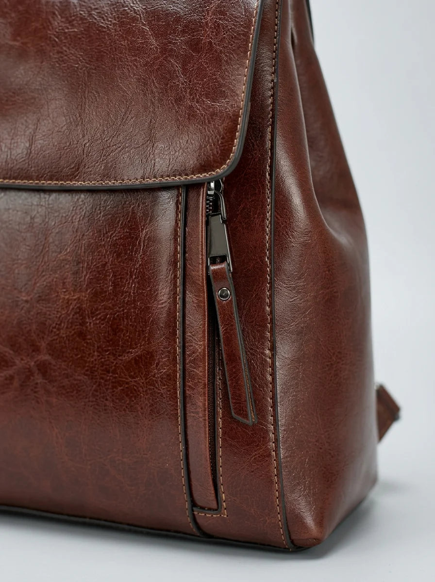 Sac à dos cuir femme élégant grande capacité - Vue 4 - Sac