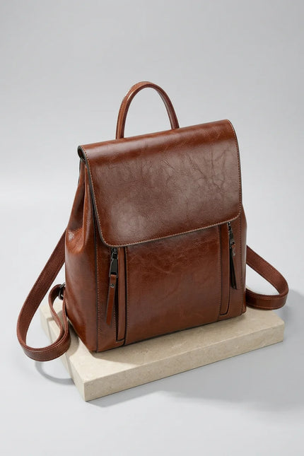 Sac à dos cuir femme élégant grande capacité - Vue 5 - Sac