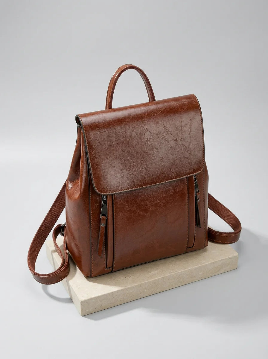 Sac à dos cuir femme élégant grande capacité - Vue 5 - Sac