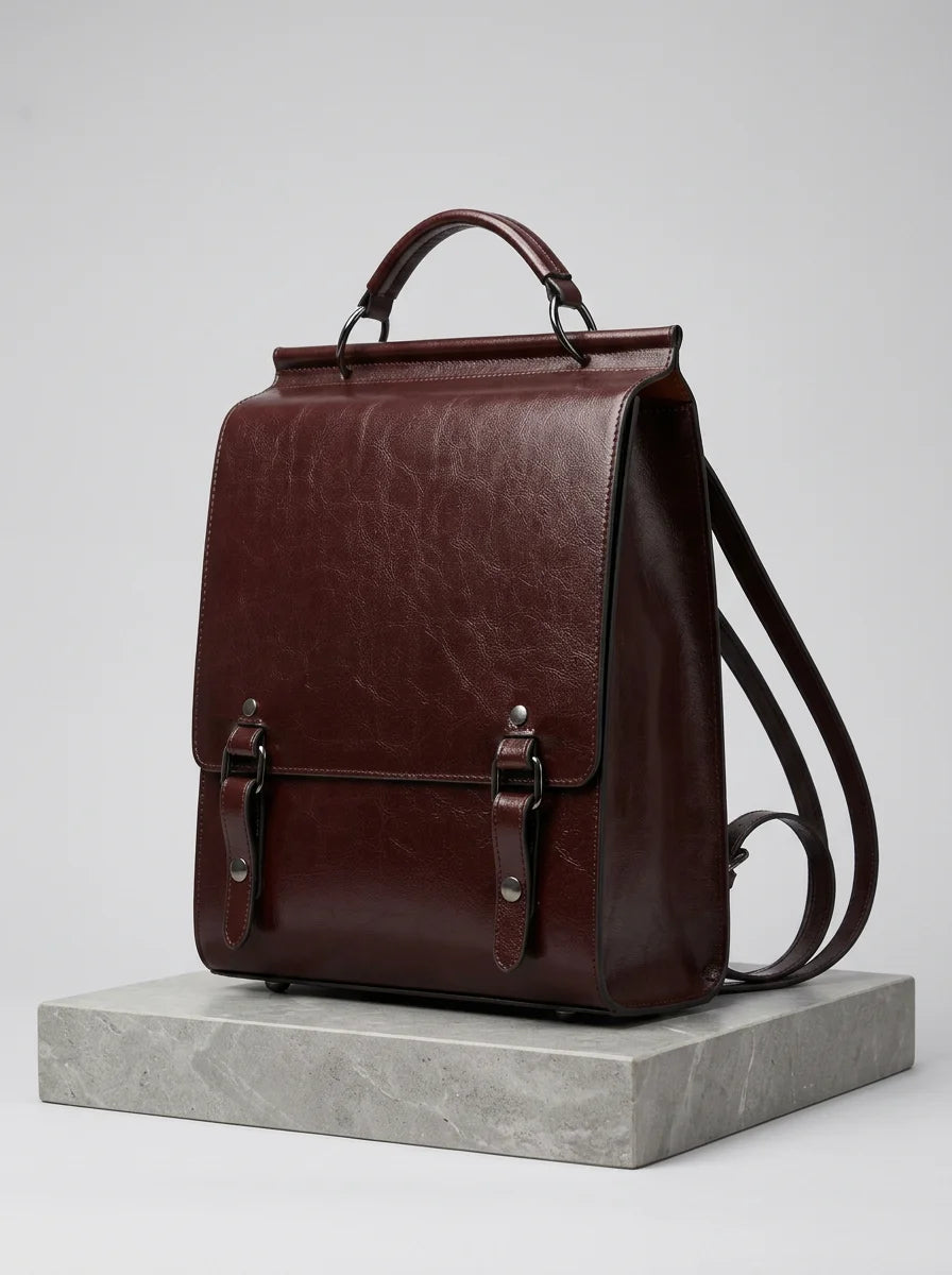 Sac à dos cuir femme grande capacité chic - Vue 2 - Sac