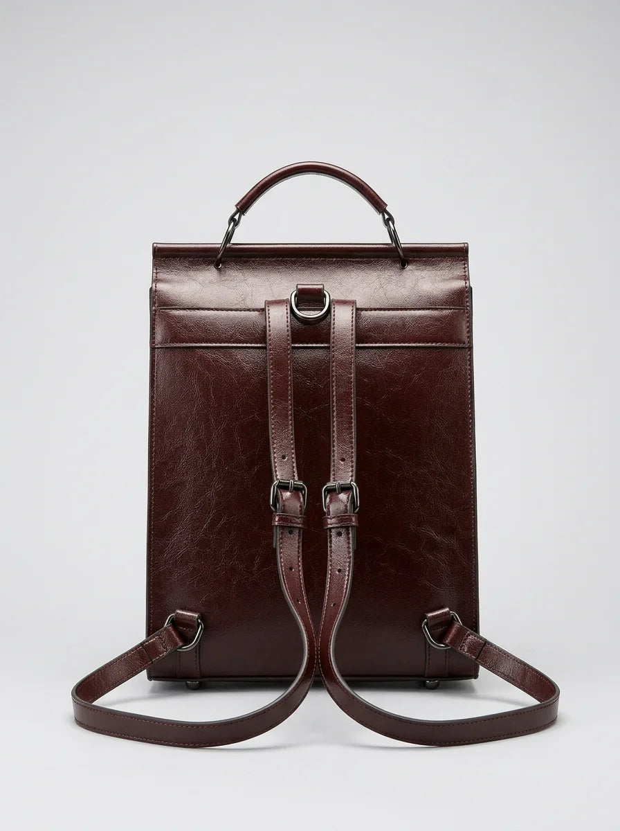 Sac à dos cuir femme grande capacité chic - Vue 3 - Sac