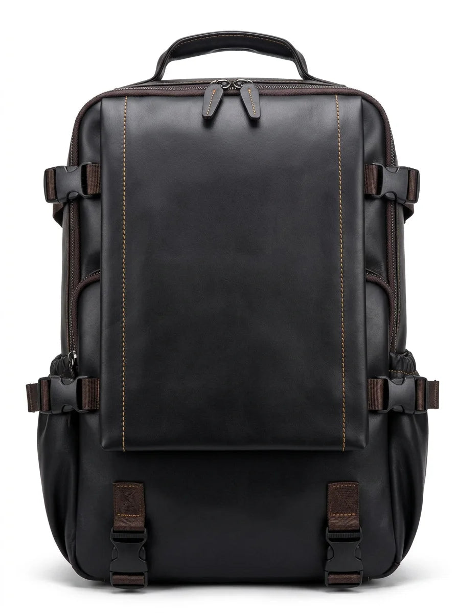 Sac à dos cuir grande capacité vintage homme - Vue 1 - Sac