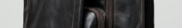 Sac à dos cuir grande capacité vintage homme - Vue 3 - Sac