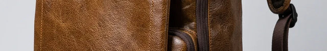 Sac à dos cuir grande capacité vintage homme - Vue 4 - Sac