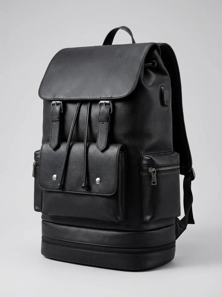 Sac à dos cuir grande capacité voyage homme - Vue 4 - Sac
