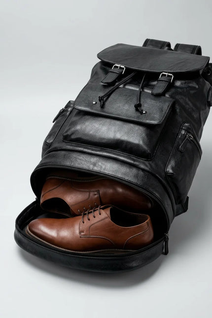 Sac à dos cuir grande capacité voyage homme - Vue 5 - Sac