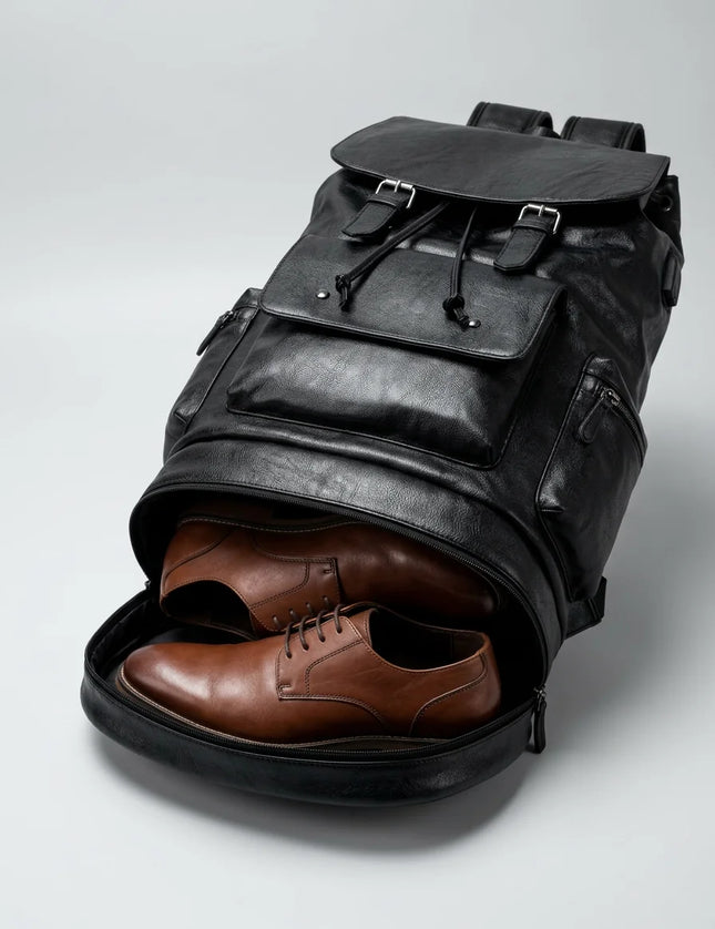 Sac à dos cuir grande capacité voyage homme - Vue 5 - Sac