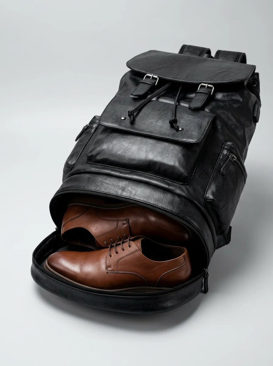 Sac à dos cuir grande capacité voyage homme - Vue 5 - Sac