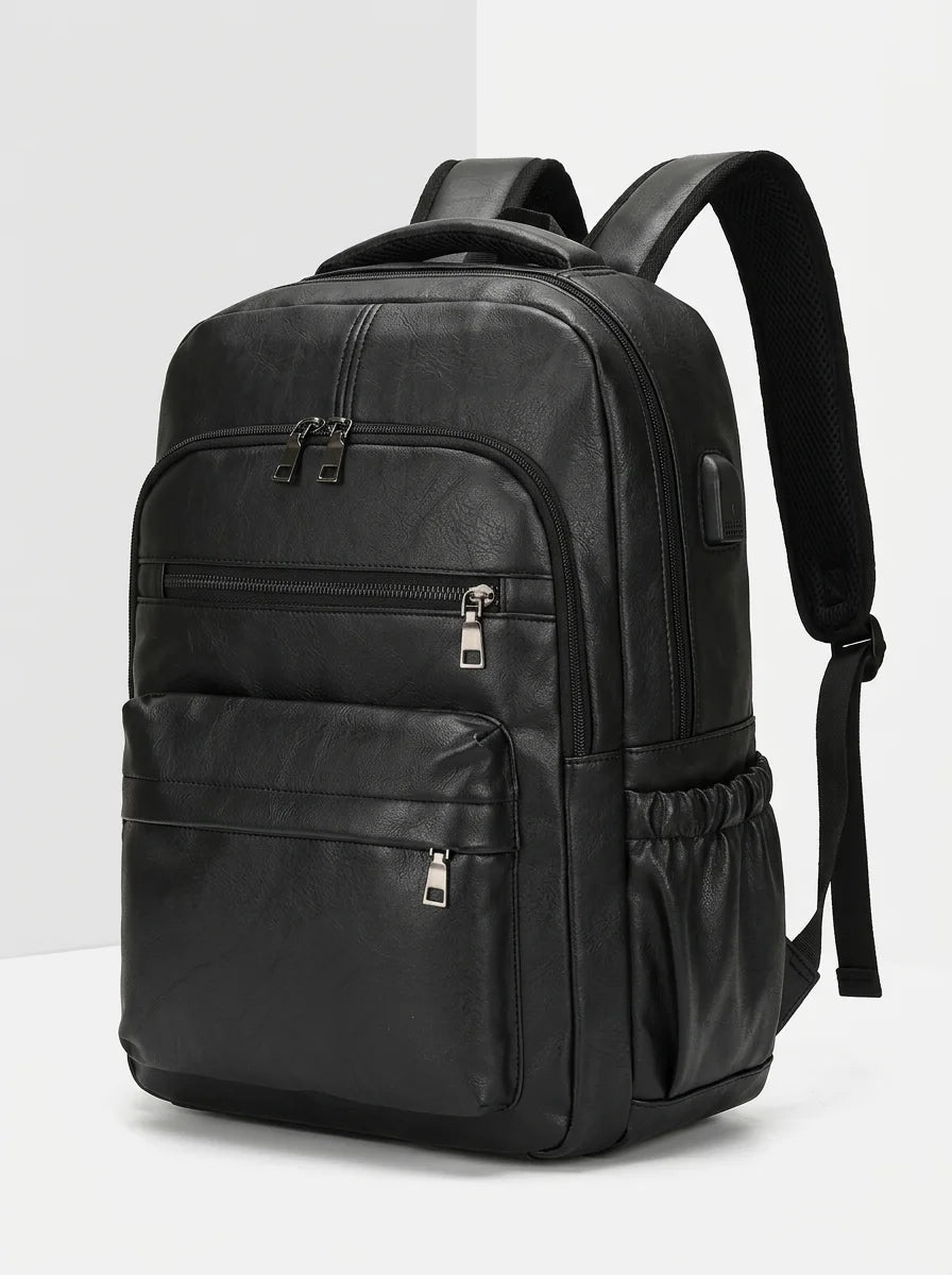 Sac à dos cuir homme grande capacité élégant - Vue 2 - Sac